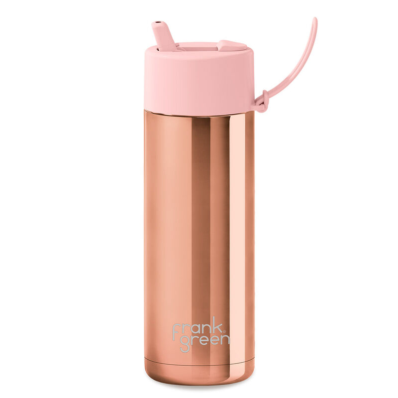 frank green 20oz Rose Gold Bottle With Blushed Flip Lid image number 0